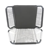 Set of 2 Woven Rattan Outdoor Club Chairs with Cushions