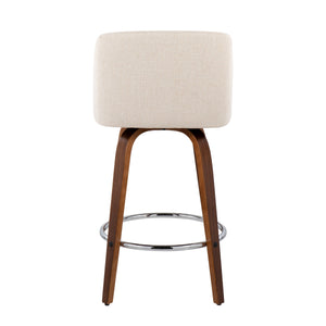 Mid-Century Modern Fixed-Height Counter Stool