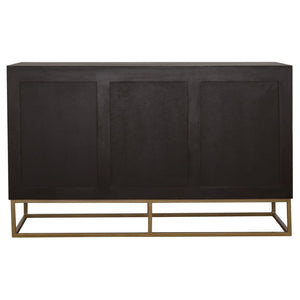 Zara 2-door 57-inch Wood Accent Storage Cabinet Black Walnut