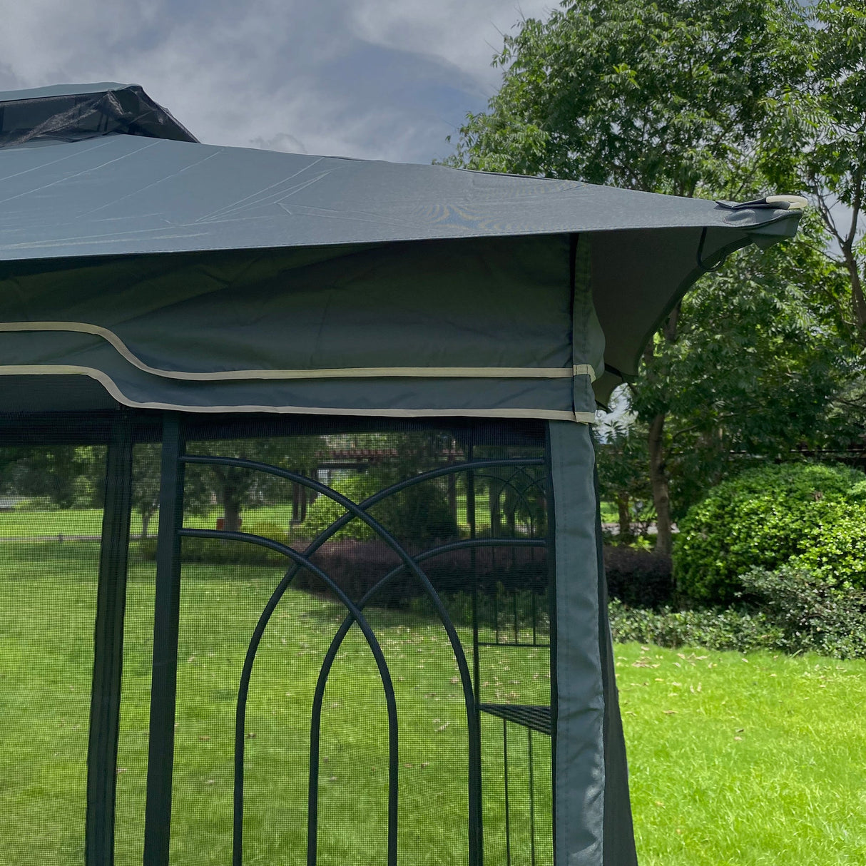 Gazebo tent with double roof & mosquito net