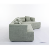 Modular Sofa Modern Minimalist Style Green Upholstered
