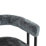 Household bar stools set of 2, modern upholstered with back