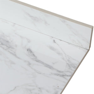 Elegant Sintered Stone Bathroom Vanity Top With Rectangular Undermount Ceramic Sink