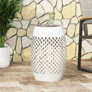 Roswell - Outdoor Side Table with Mosaic Tile Top