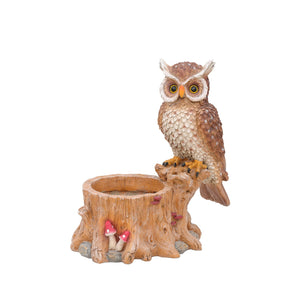 Decorative Owl Garden Planter Pot on Branch