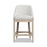 26.5" Upholstered Counter Stool with Curved Back