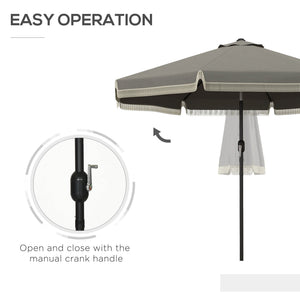Outsunny 9ft Patio Umbrella with Push Button Tilt and Crank