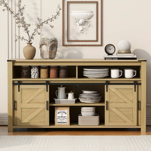 U_STYLE 59.3'' Sideboard with Sliding Barn Door