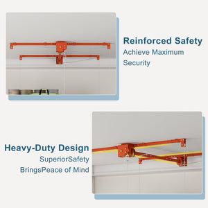 Orange Overhead Garage Storage Rack 4x8 FT