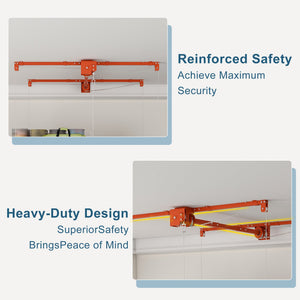 Orange Overhead Garage Storage Rack 4x8 FT