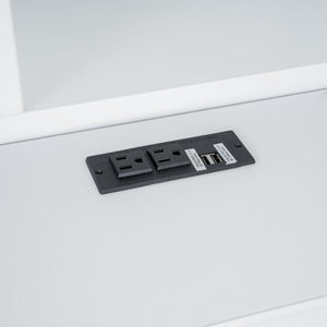 Platform Bed With Multi Storage Headboard, USB And Drawers