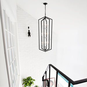 12-Light Farmhouse Kitchen Chandeliers, Matte