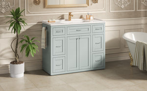 48" Mint Green Bathroom Vanity