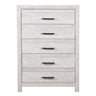 Modern Style 5 Drawer Chest In Natural Rustic Wood With Clean Lines And Spacious Storage