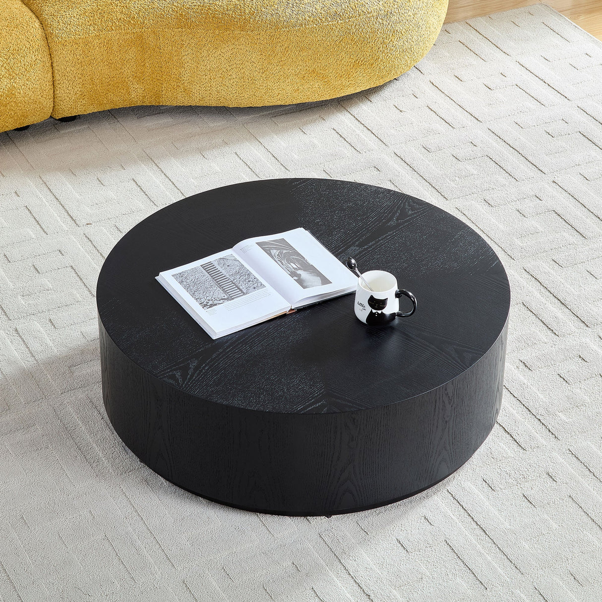 35.43 Inch Modern Round Coffee Table