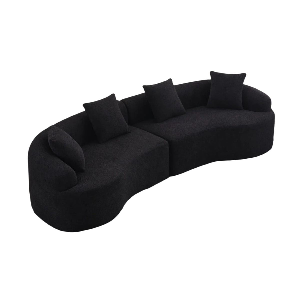 4 Seater Sofa With Fabric, 30D, 60 Hardness Full Sponge, 4 Pillow For Living Room, Home Furniture Sleeper Sectional Sofa For Apartment