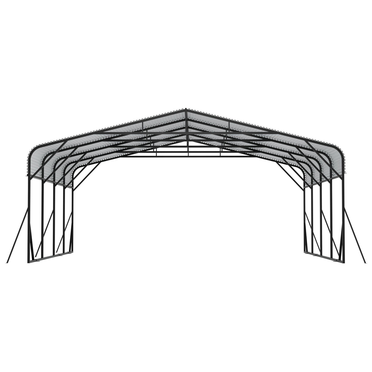 Heavy Duty Carport, All Weather Shelter - Black