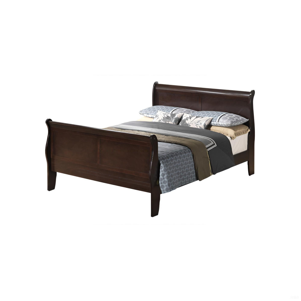Louis Phillipe - Panel Sleigh Bed