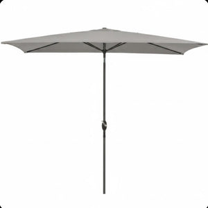 Rectangular Patio Umbrella With Crank Tilt, Polyester UV-Resistant Canopy