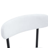Fashionable Ergonomic High Legged Bar Chairs with White Fabric CushionsSet of 2