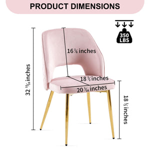 Dining Chairs With Metal Legs And Hollow Back Upholstered Dining Chairs