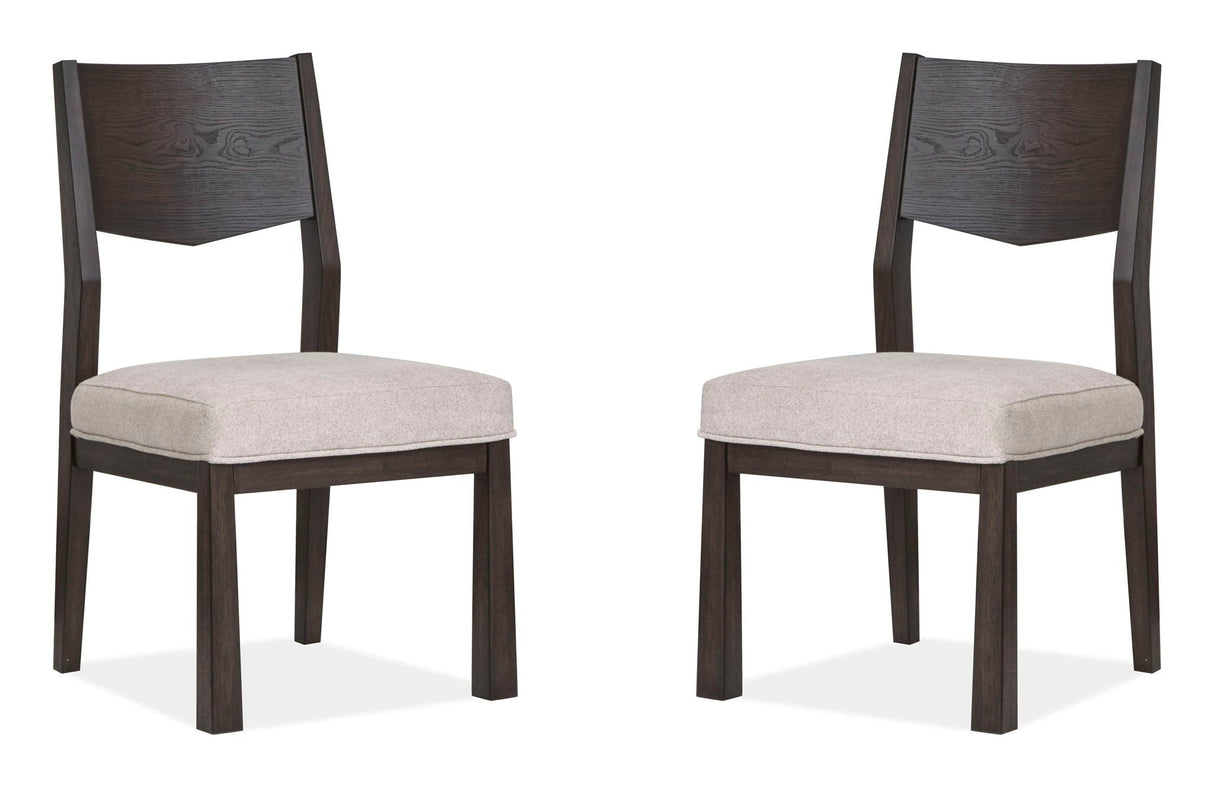 Tauren - Upholstered Side Chair With Solid Back (Set of 2) - Coffee Bean