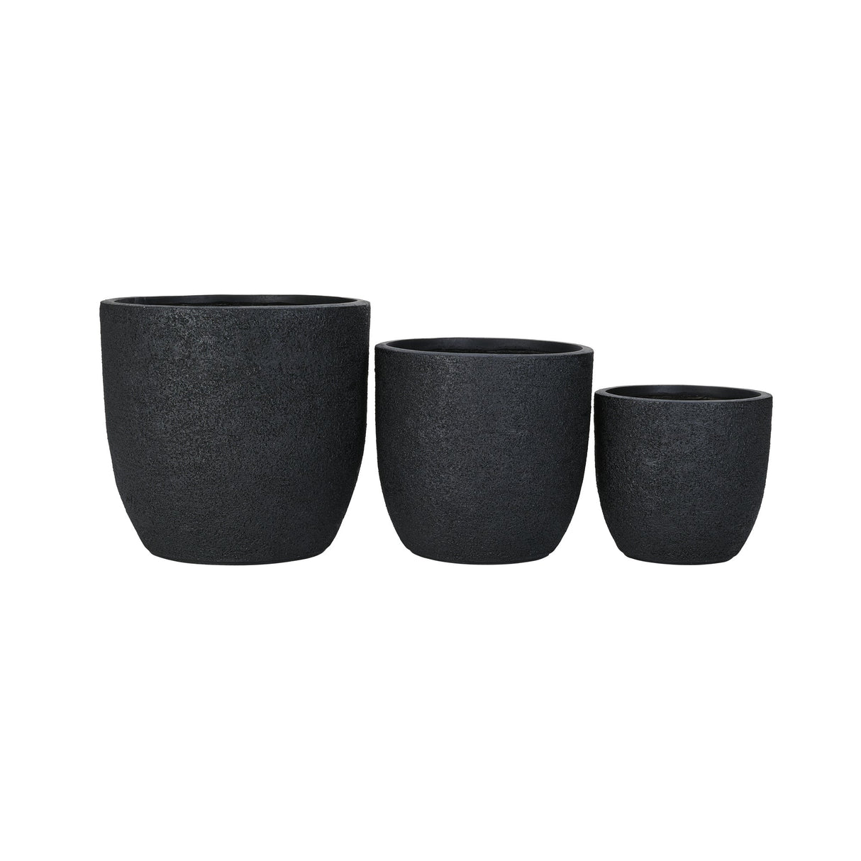 U_Style Lightweight Matte Textured MGO Flower Pot Set of 3