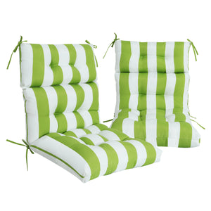 2-Piece High Back Chair Cushion Set, Tufted Patio or Rocking Chair Cushions