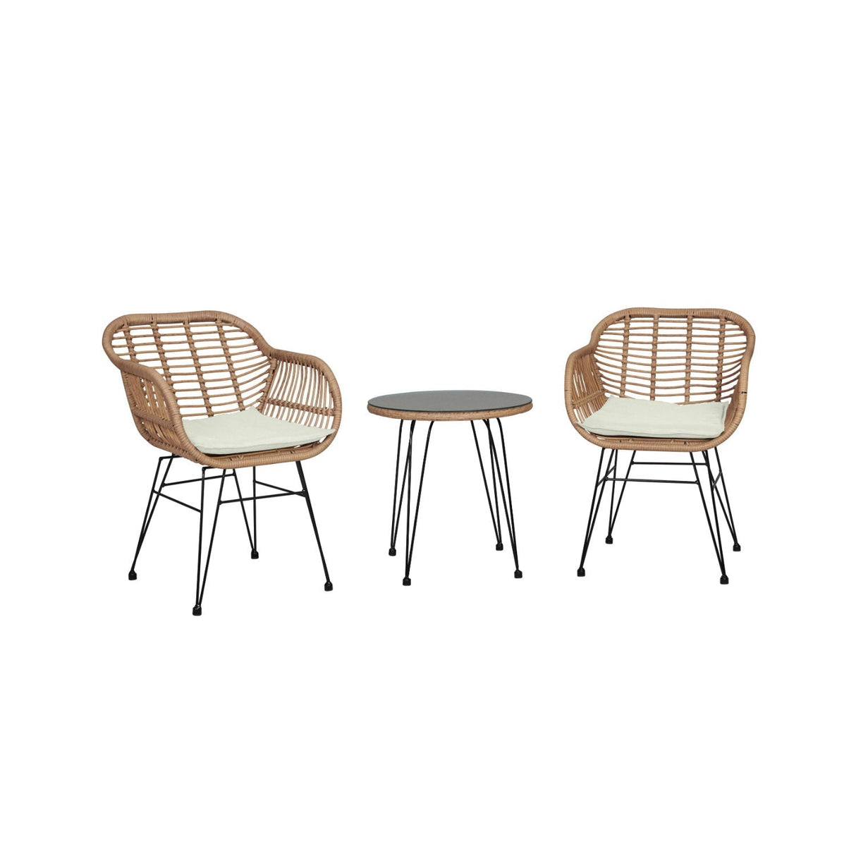 Antibes - 3 Piece Outdoor Patio Conversation Set