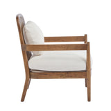 Elliston Rattan Backrest Solid Wood Accent Chair with Cushions Set of 2