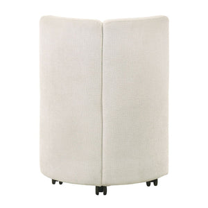 Blayde - Side Chair With Swivel (Set of 2) - White Chenille Fabric