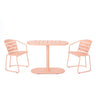 3 Piece Elegant Outdoor Bistro Set With 2 Chairs And Oval Table