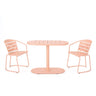 3 Piece Elegant Outdoor Bistro Set with 2 Chairs and Oval Table