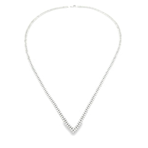 7.00ct Diamond Tennis Necklace 14KT White Gold
