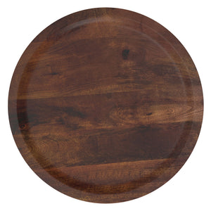Handcrafted Wooden Accent Table with Sculptural Design - Multiple Colors