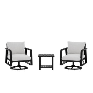 FR Two Swivel Chairs + One Side Table
