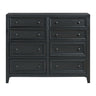 8 Drawer Dresser With Framed Fronts And Smooth Metal Glides
