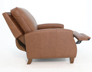 Melrose - Push Thru The Arm Recliner - Saddle