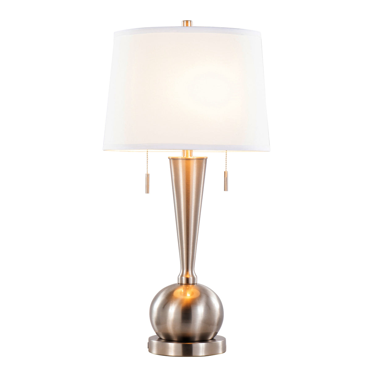 Jules 30.25" Contemporary Metal Table Lamp with Built-In USB Port - Set of 2