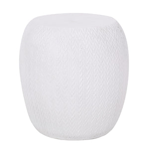 Outdoor Lightweight, Concrete Side Table - Antique White