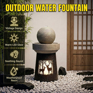 Outdoor Garden Lantern with Warm LED Light