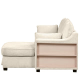 The Lionel Multifunctional Chenille Convertible Sofa Bed - USB and Storage