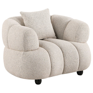 Whitney Contemporary Channel Tufted Boucle Upholstered Accent Chair