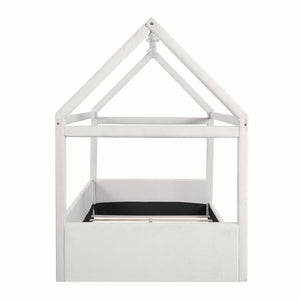 Upholstered House Style Daybed With LED Light Strips