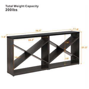 Modern X-Frame Console Table – Elegant Entryway and Office Storage