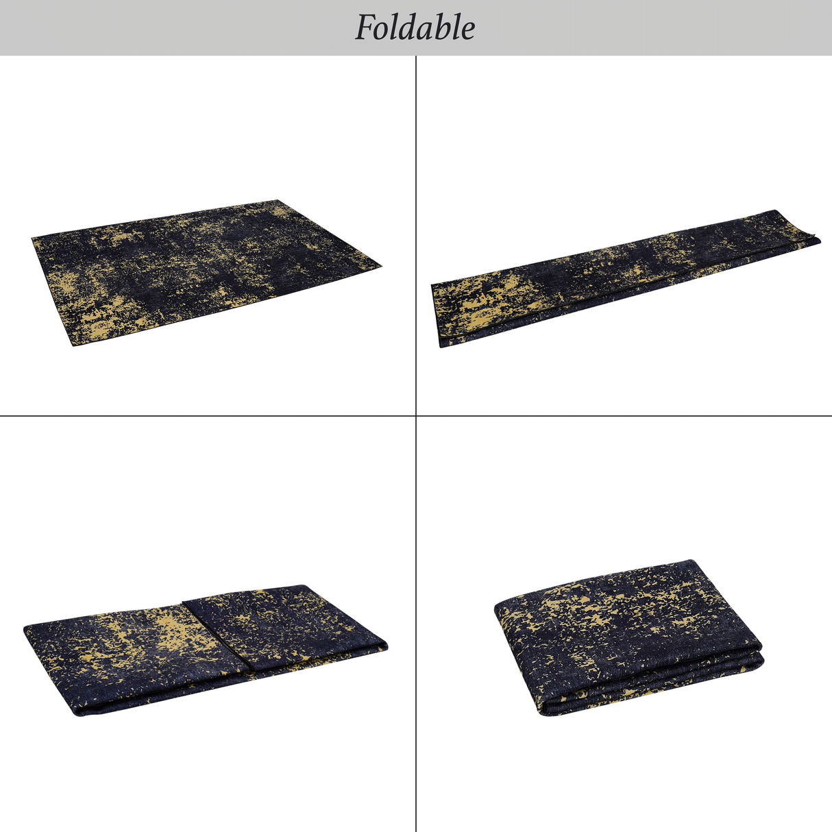 Naar Washable Area Rugs, Low-Pile, Non-Slip, Non-Shedding, Foldable, Kid & Pet Friendly