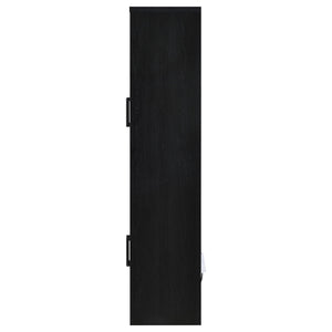 Riva 4-door Tall Accent Display Cabinet LED Lighting Black