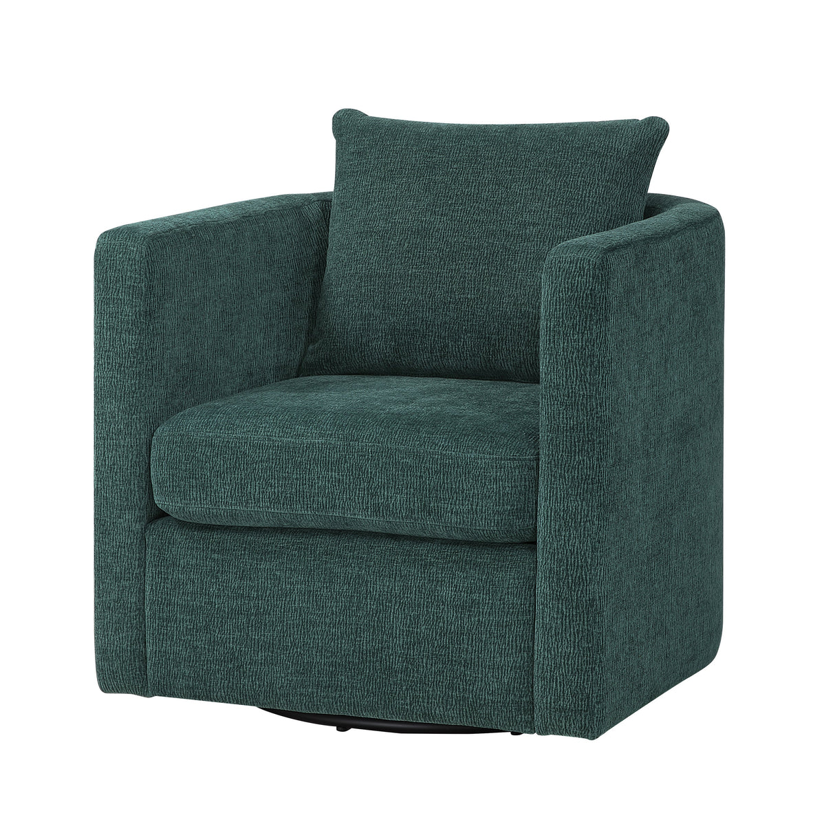 Sutton Light Grey Performance Fabric Swivel Barrel Chair