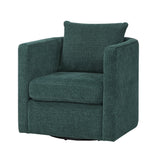 Sutton Light Grey Performance Fabric Swivel Barrel Chair