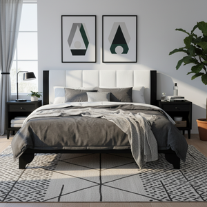 King Size Bed Frame Black and White